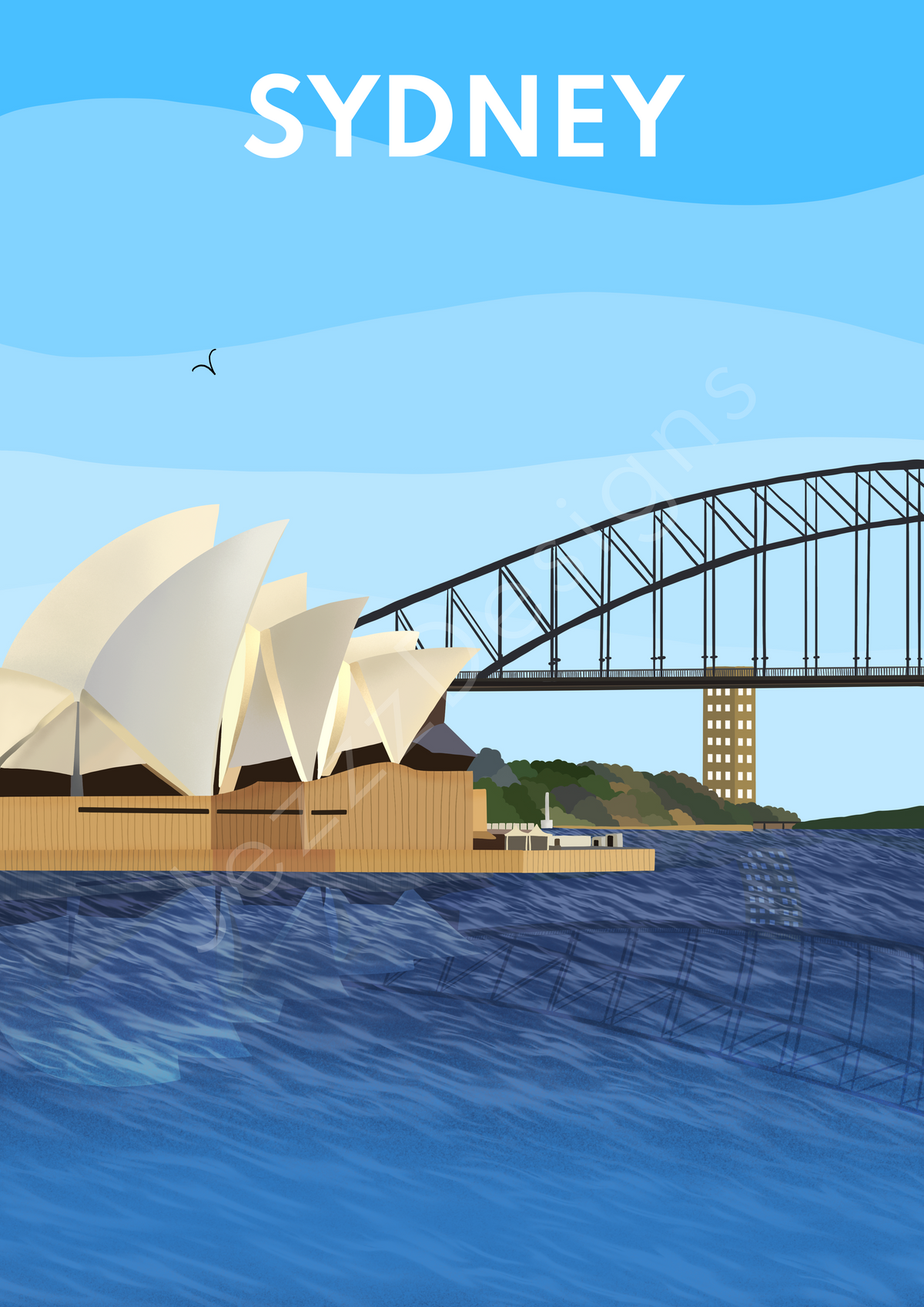Sydney Opera House & Harbour Bridge - Art Print