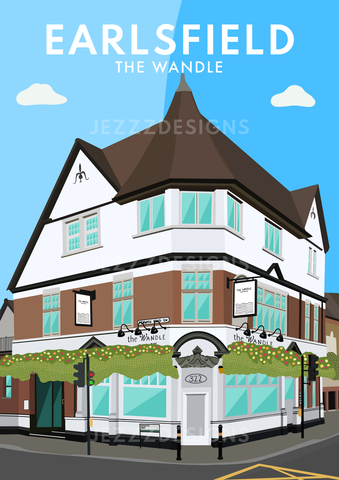 The Wandle - Earlsfield, Art Print