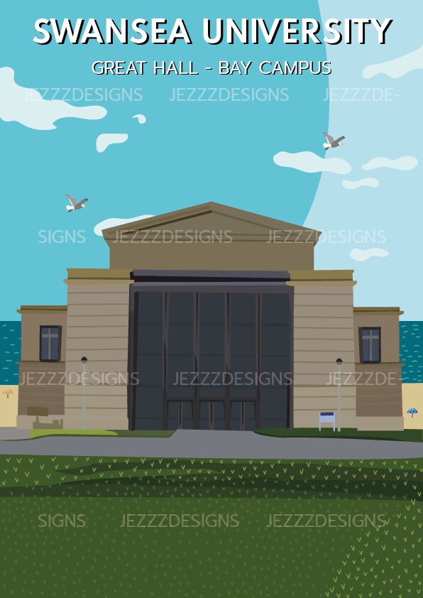 Swansea University - Great Hall, Bay Campus Digital Print