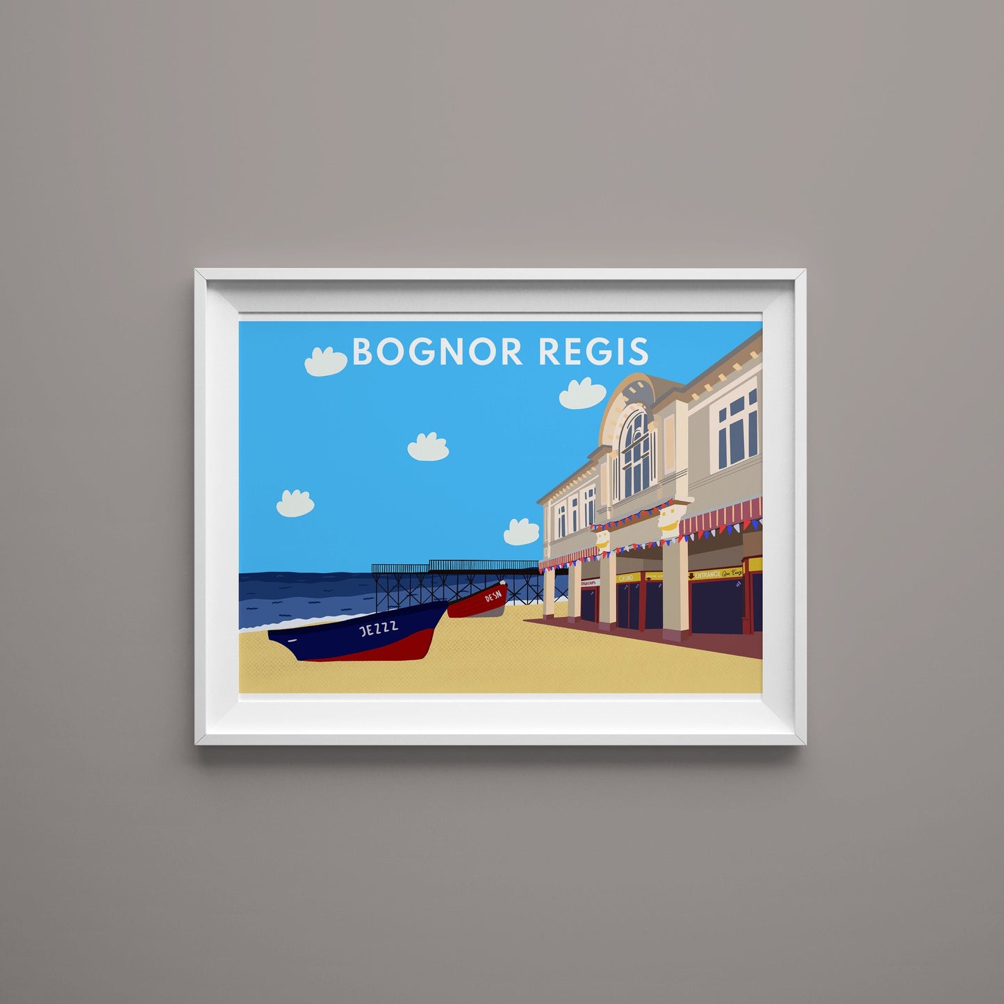 Bognor Regis, Pier, Beach and Arcade - Digital Print
