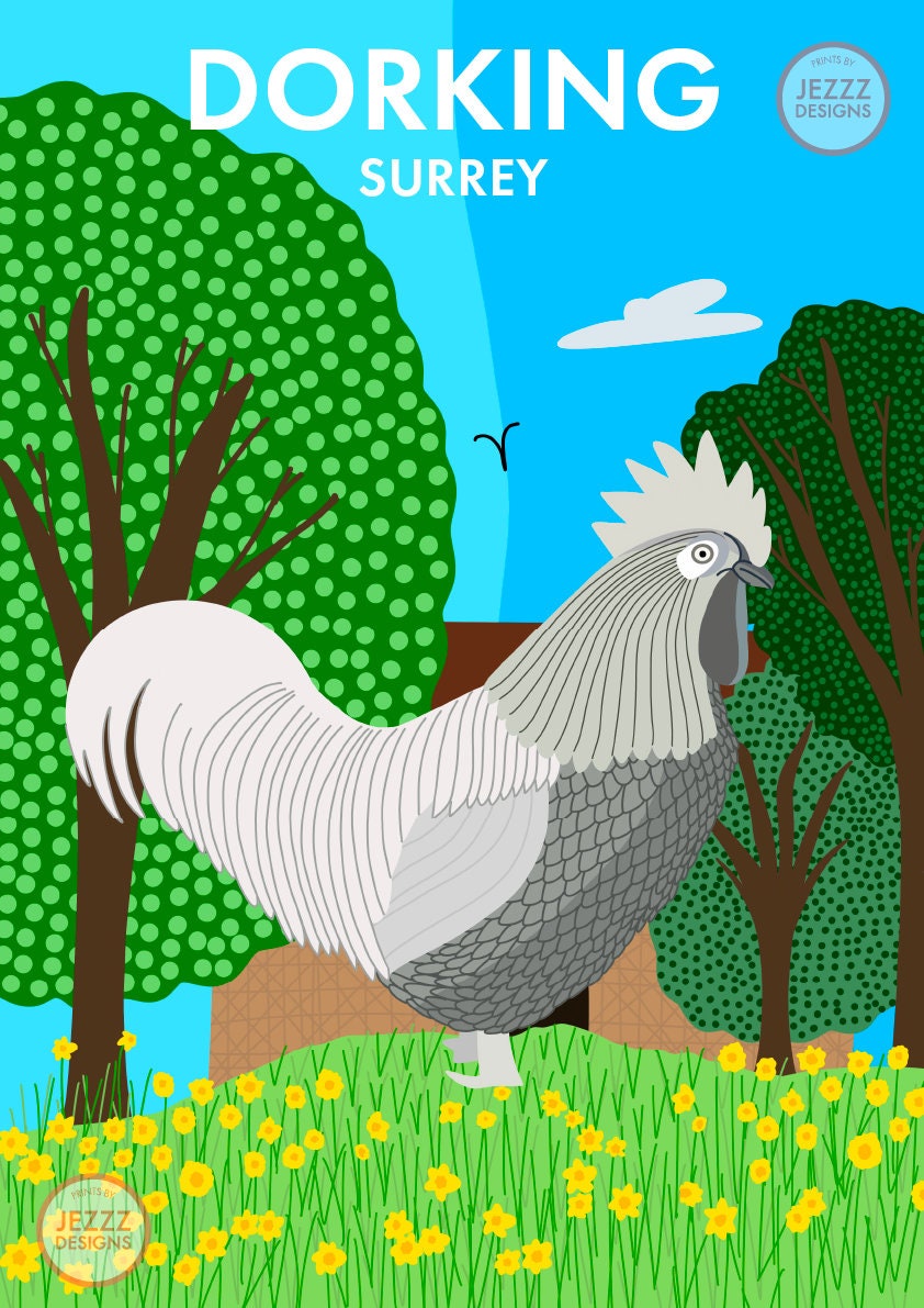 Cockerel Roundabout, Dorking - Digital Art Print