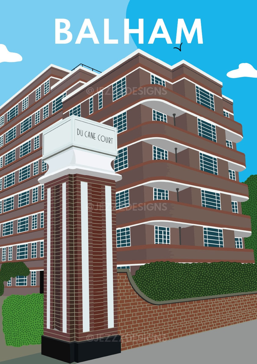 Du Cane Court, Balham - Digital Art Print