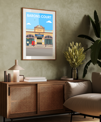 Barons Court Station, London - Art Print