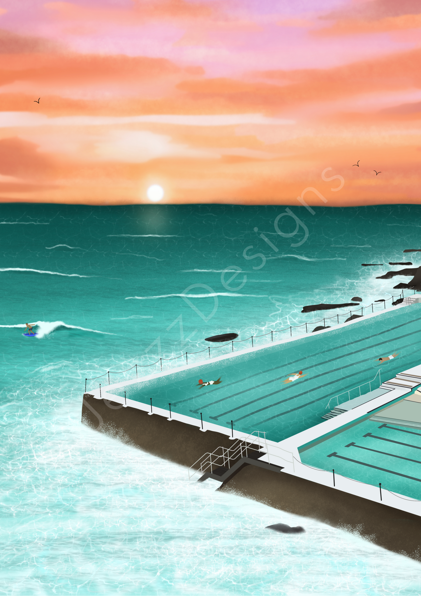 Bondi Icebergs, Sydney - Art Print