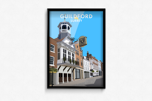 Guildford, Surrey - Digital Art Print