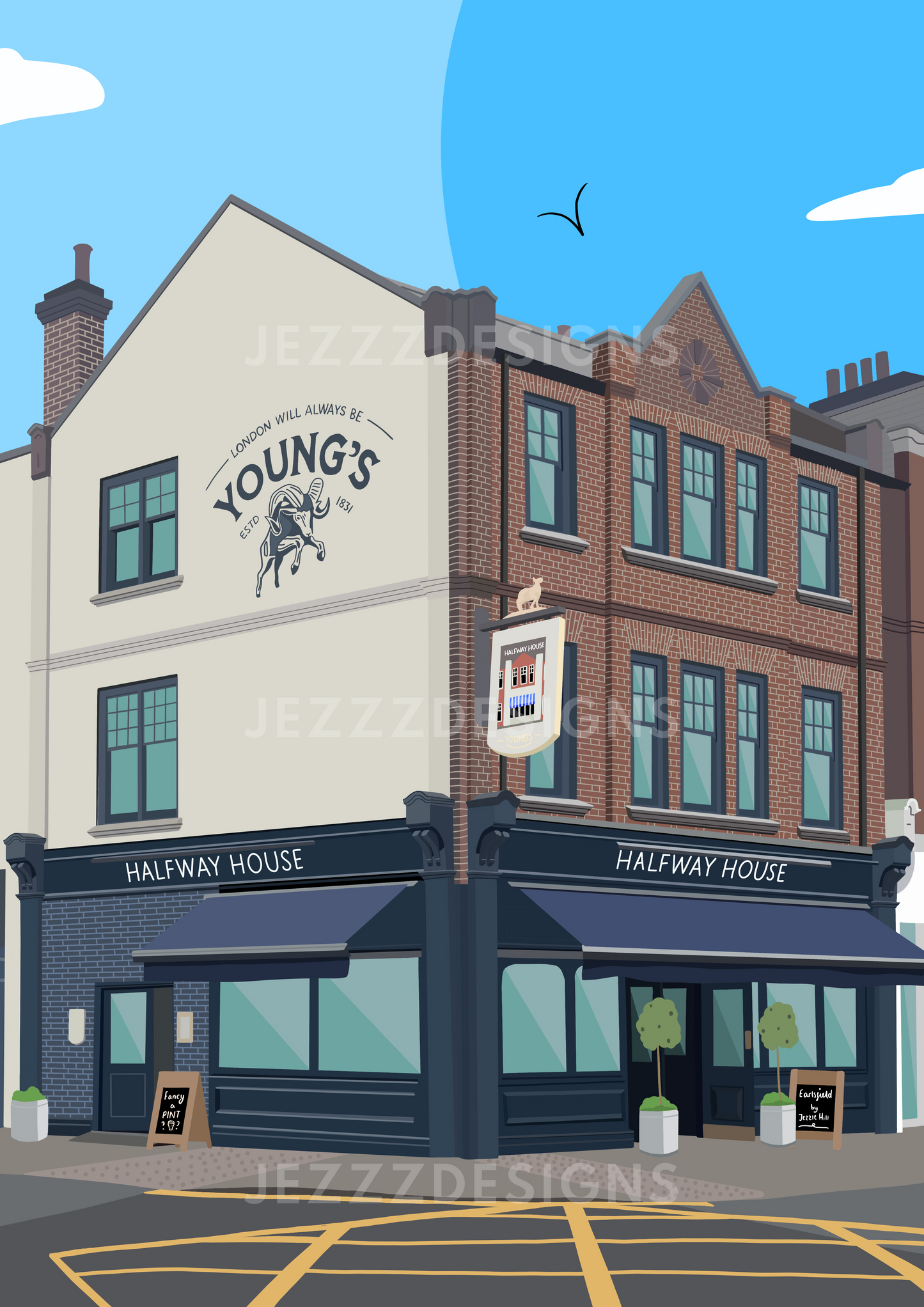 Halfway House, Earlsfield - Art Print