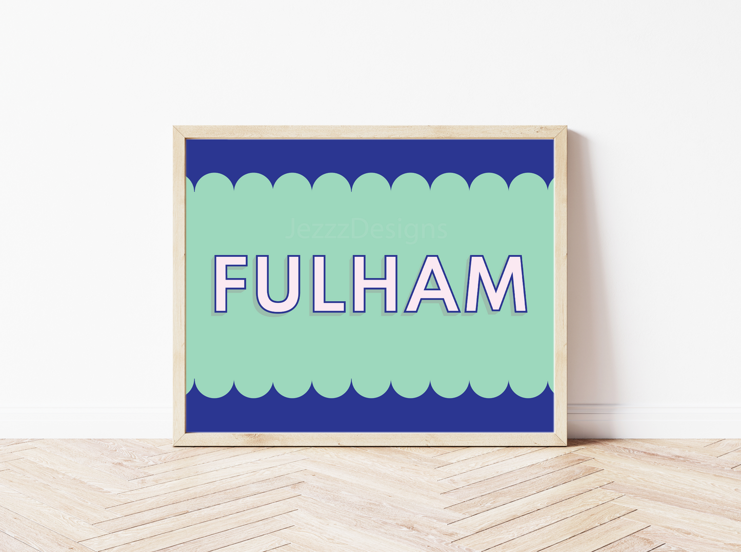 Fulham, Scalloped Sign - Art Print