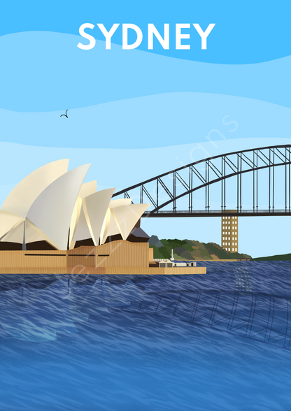 Sydney Opera House & Harbour Bridge - Art Print