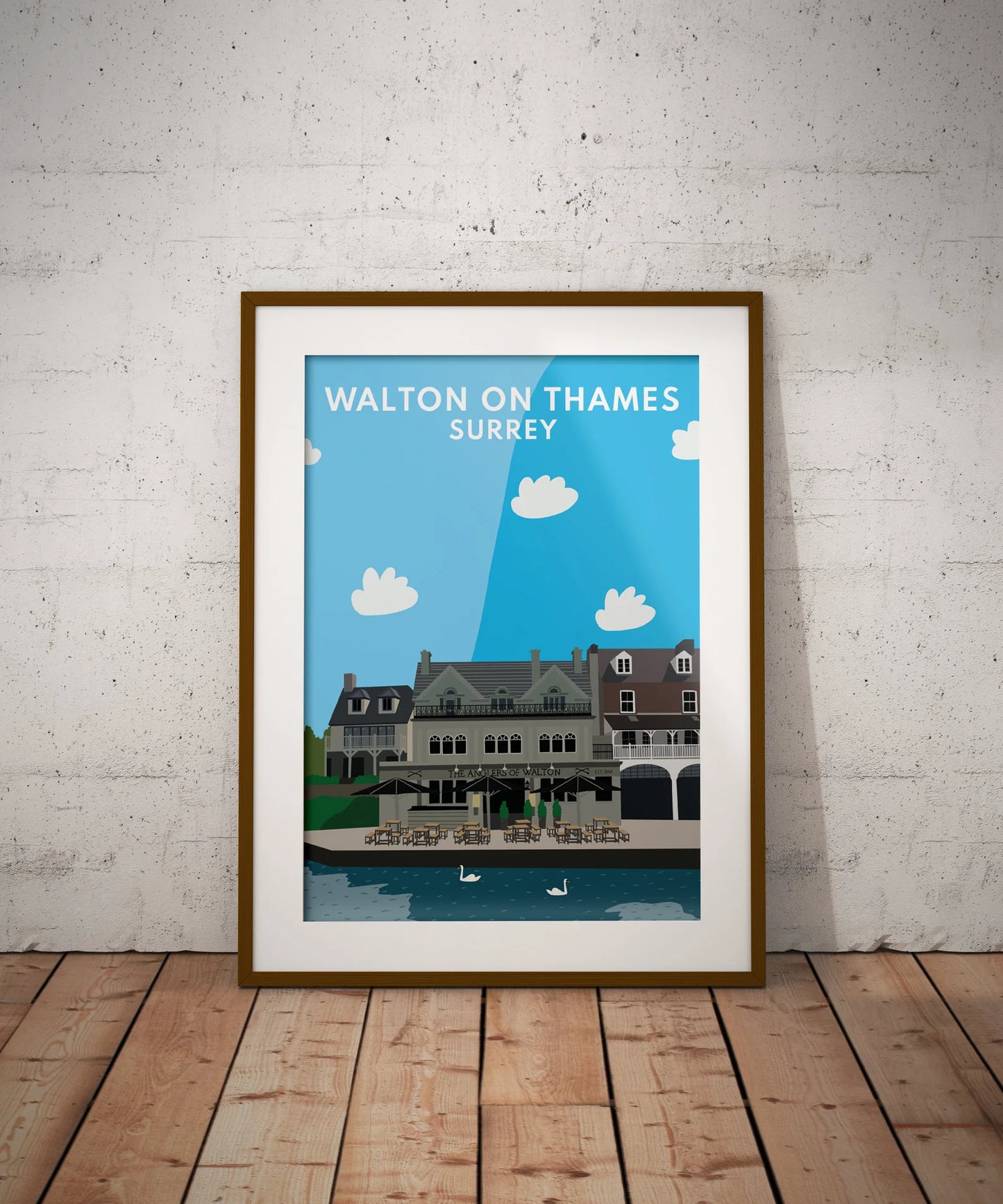 The Anglers, Walton On Thames, Surrey - Art Print