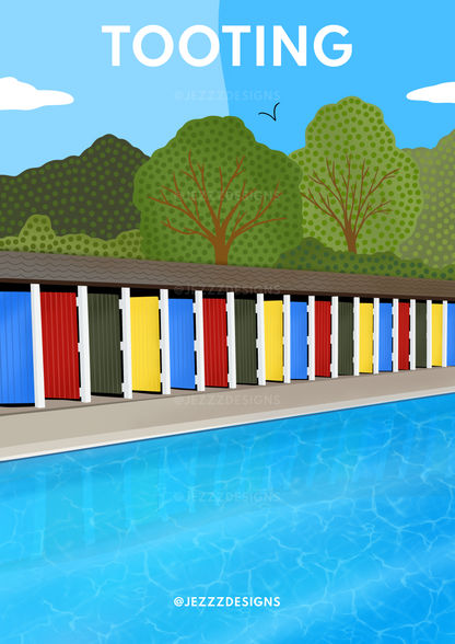 Tooting Bec Lido - Art Print