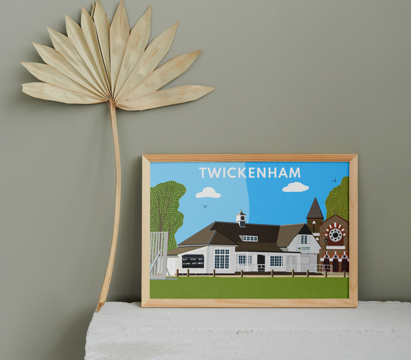 Twickenham Cricket Club, Twickenham Green - Art Print
