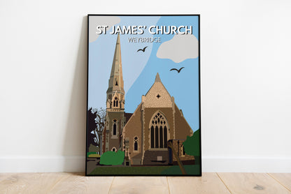 St James' Church - Weybridge Print