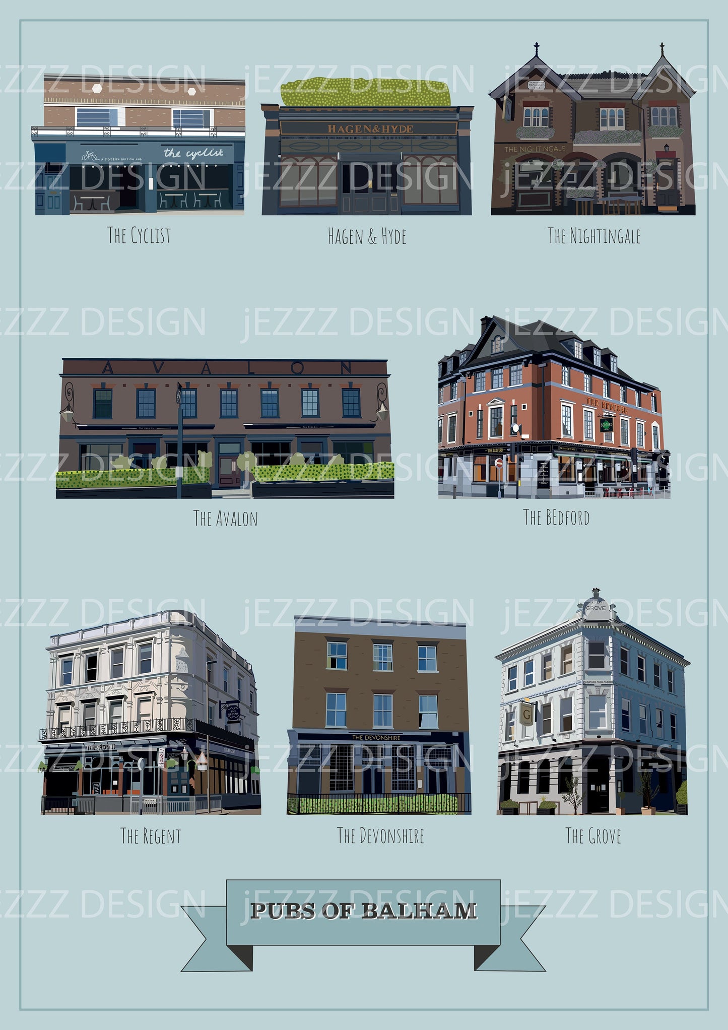 The Pubs Of Balham - Print