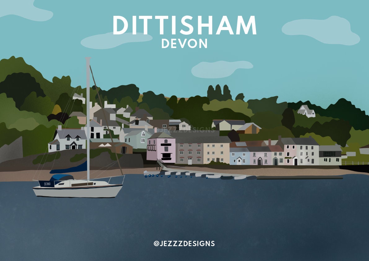 Dittisham Devon - Digital Print