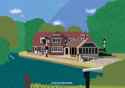 The Anchor, Pyrford Lock - Digital Print