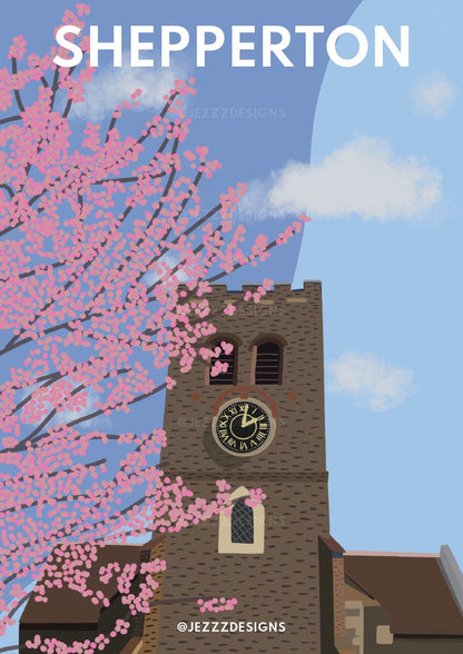 Shepperton Church Square - Digital Print