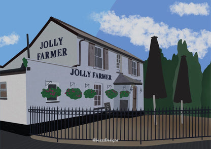 The Jolly Farmer, Weybridge - Digital Print