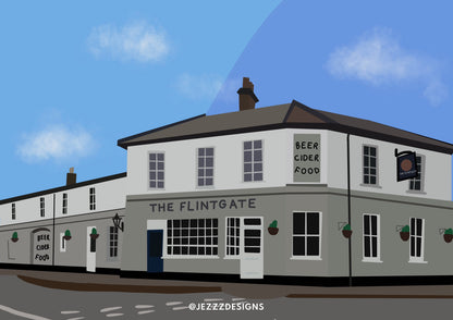 The Flintgate, Weybridge - Digital Print