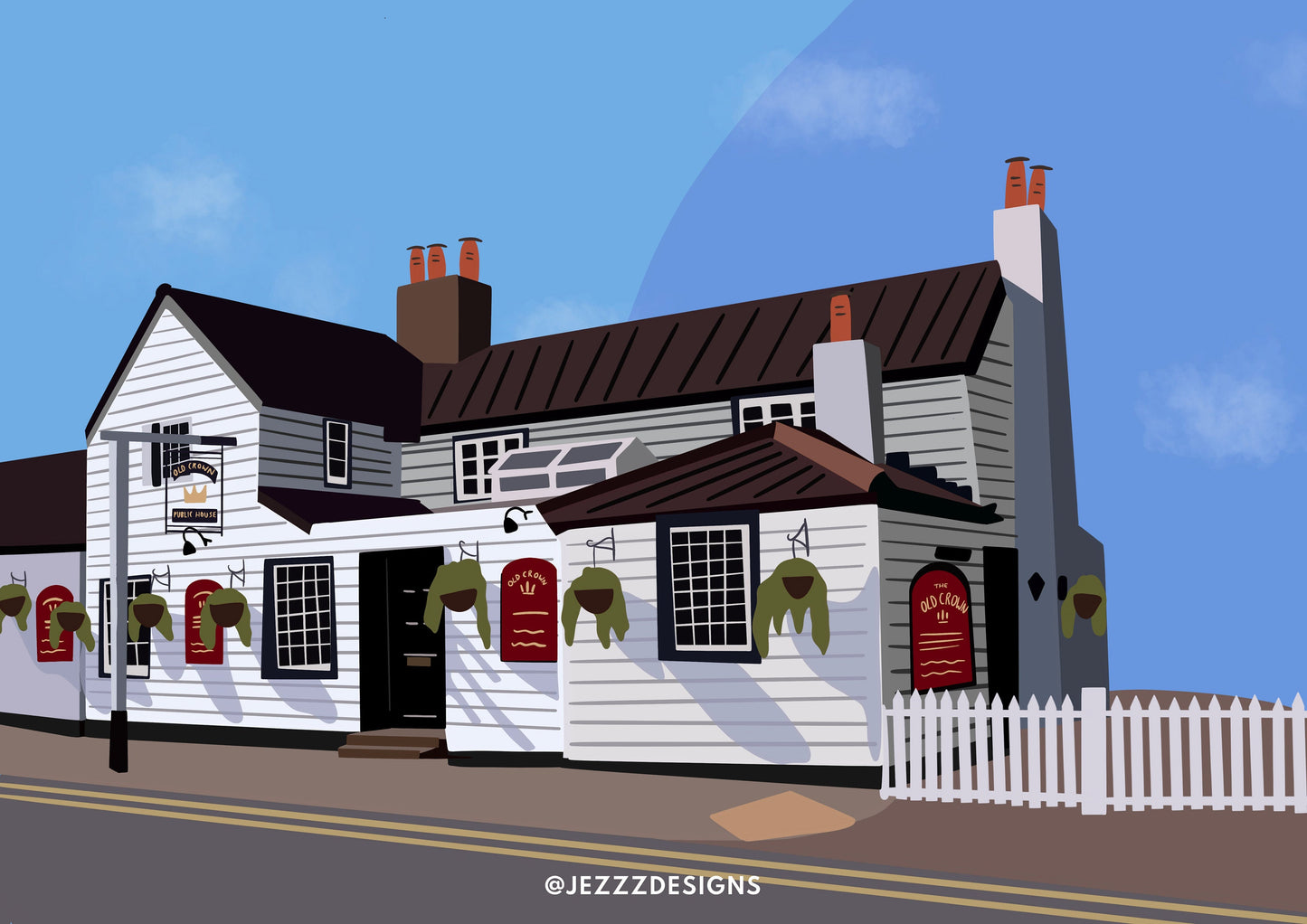 The Old Crown, Weybridge - Digital Print