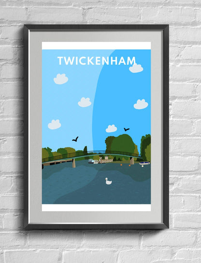 Twickenham, Eel Pie Island - Art Print