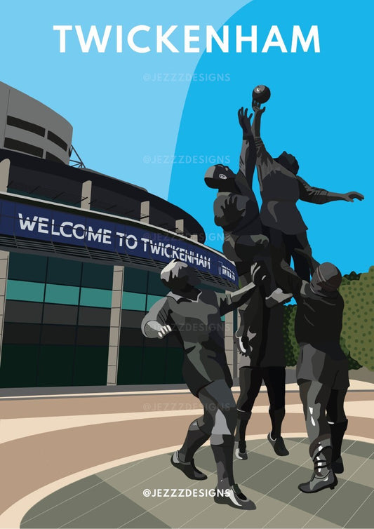 Twickenham Stadium, Art Print