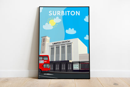 Surbiton Station, South West London - Digital Graphic Print