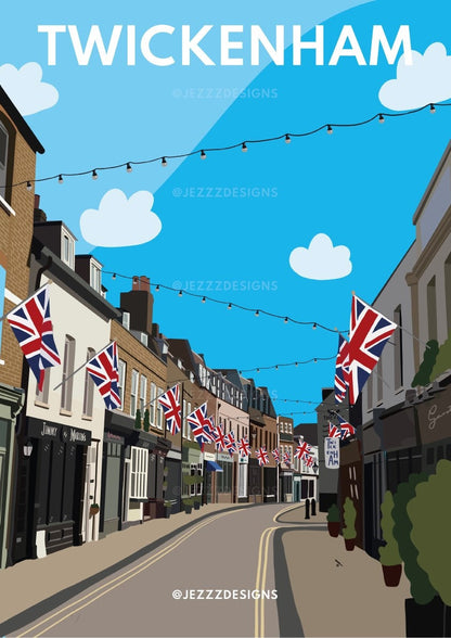 Twickenham, Church Street - Digital Art Print