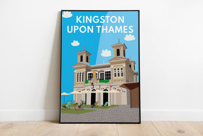 Kingston Upon Thames, Market Square - Digital Art Print