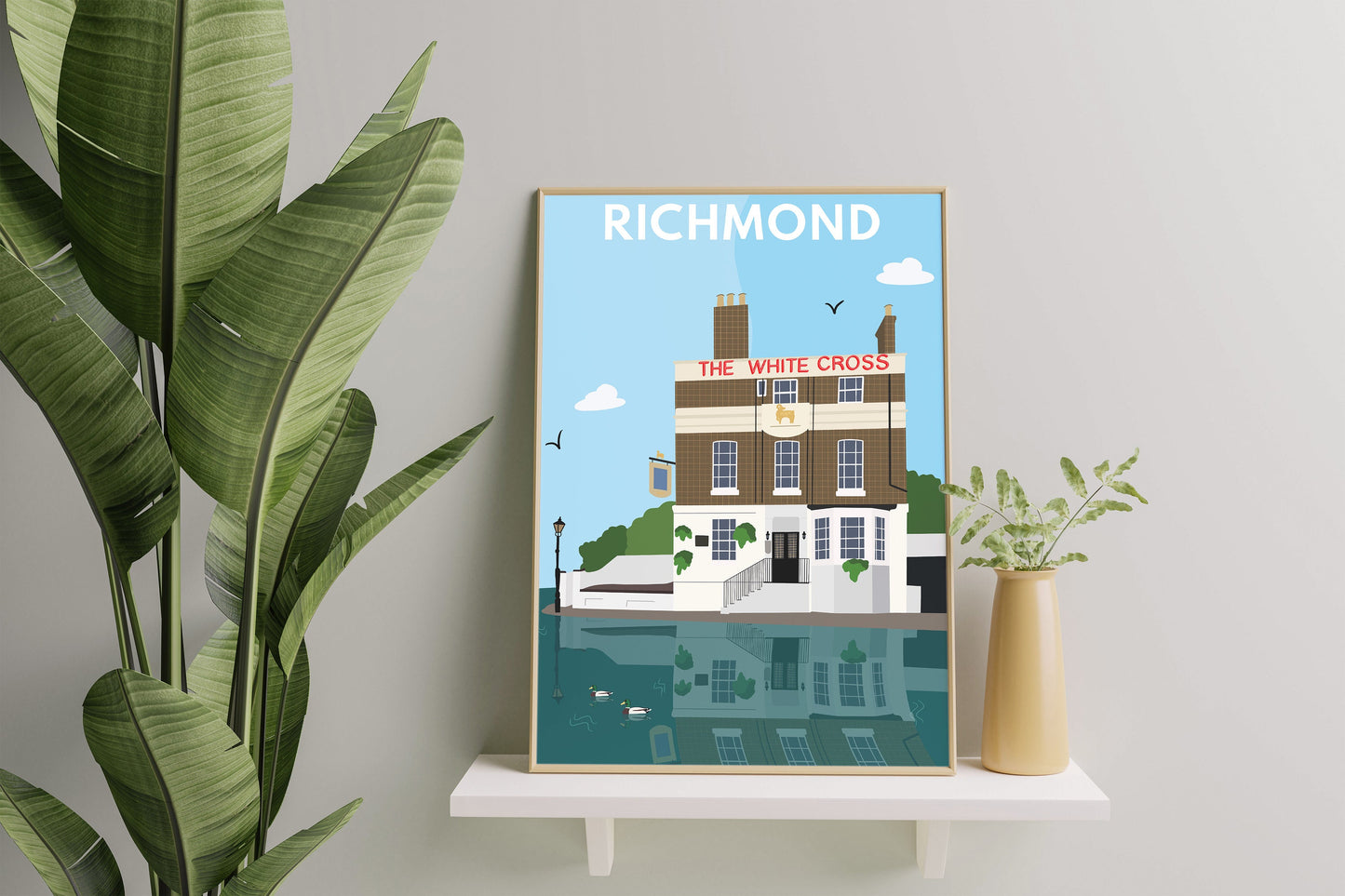 The White Cross, Richmond - Digital Art Print