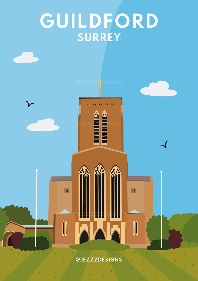 Guildford Cathedral - Digital Art Print