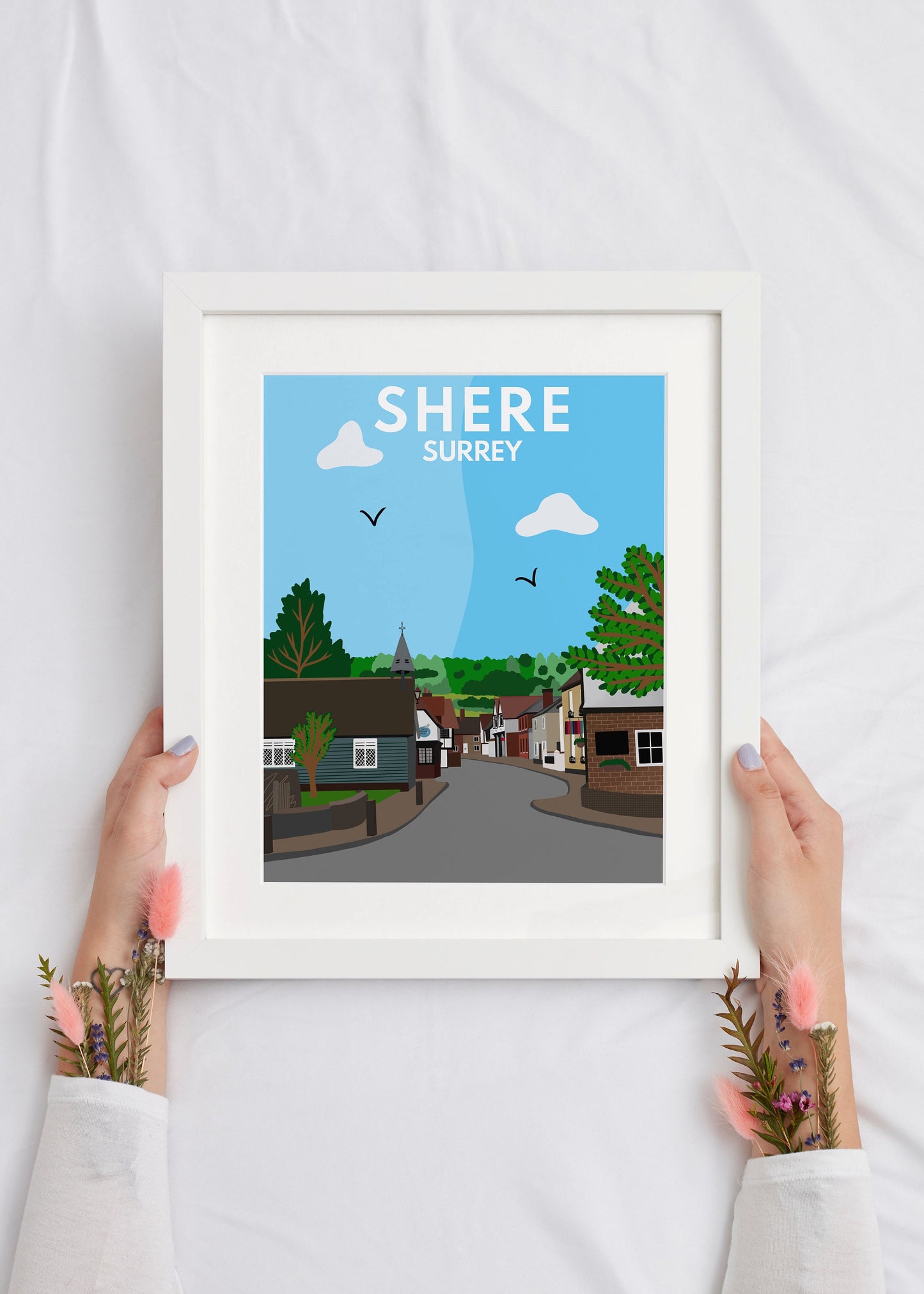 Shere High Street, Surrey - Digital Print