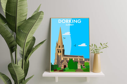 St Martin's Church, Dorking - Digital Art Print