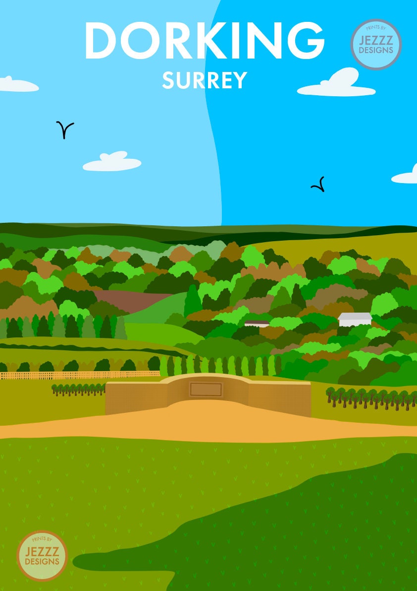 Box Hill, Dorking - Digital Art Print