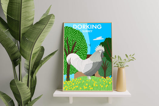 Cockerel Roundabout, Dorking - Digital Art Print