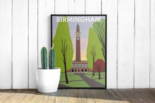 Birmingham University, Old Joe - Digital Art Print