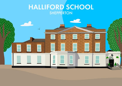 Halliford School, Shepperton - Digital Art Print