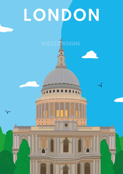 London, St Pauls- Digital Art Print