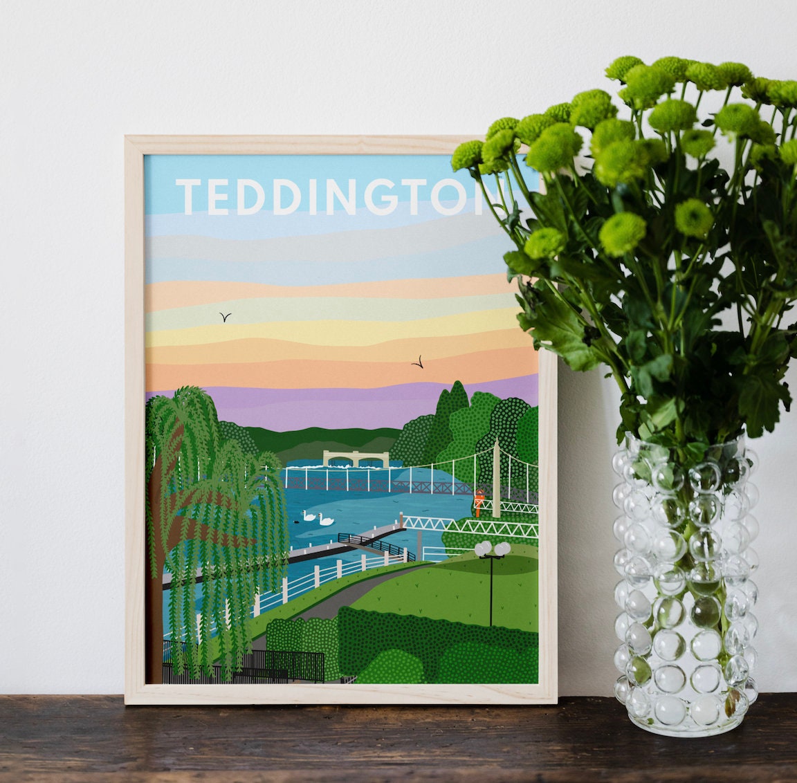 Teddington, River Thames - Digital Art Print