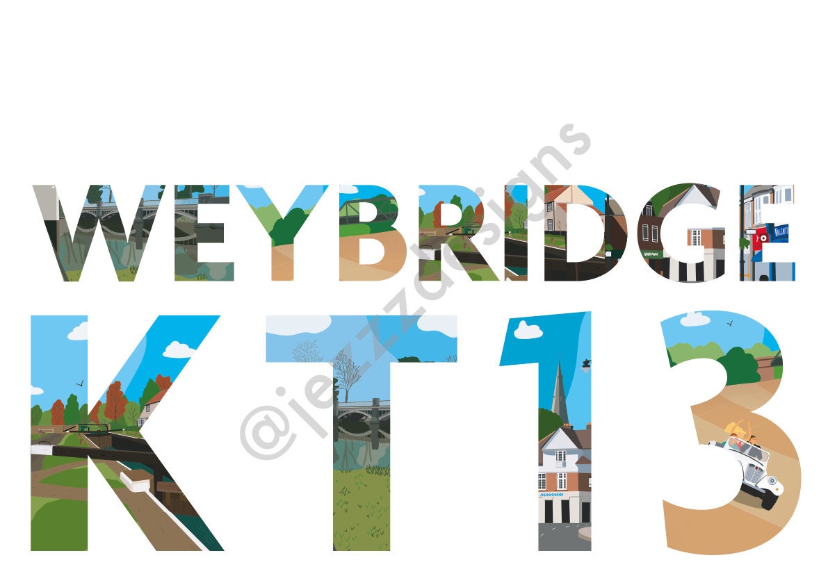 Weybridge, Surrey - Digital Print