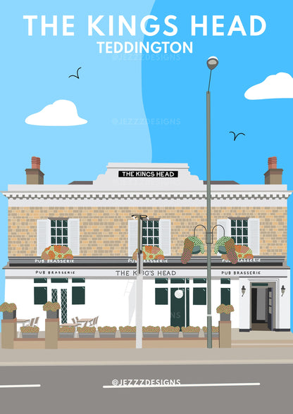 Teddington, The Kings Head - Digital Art Print