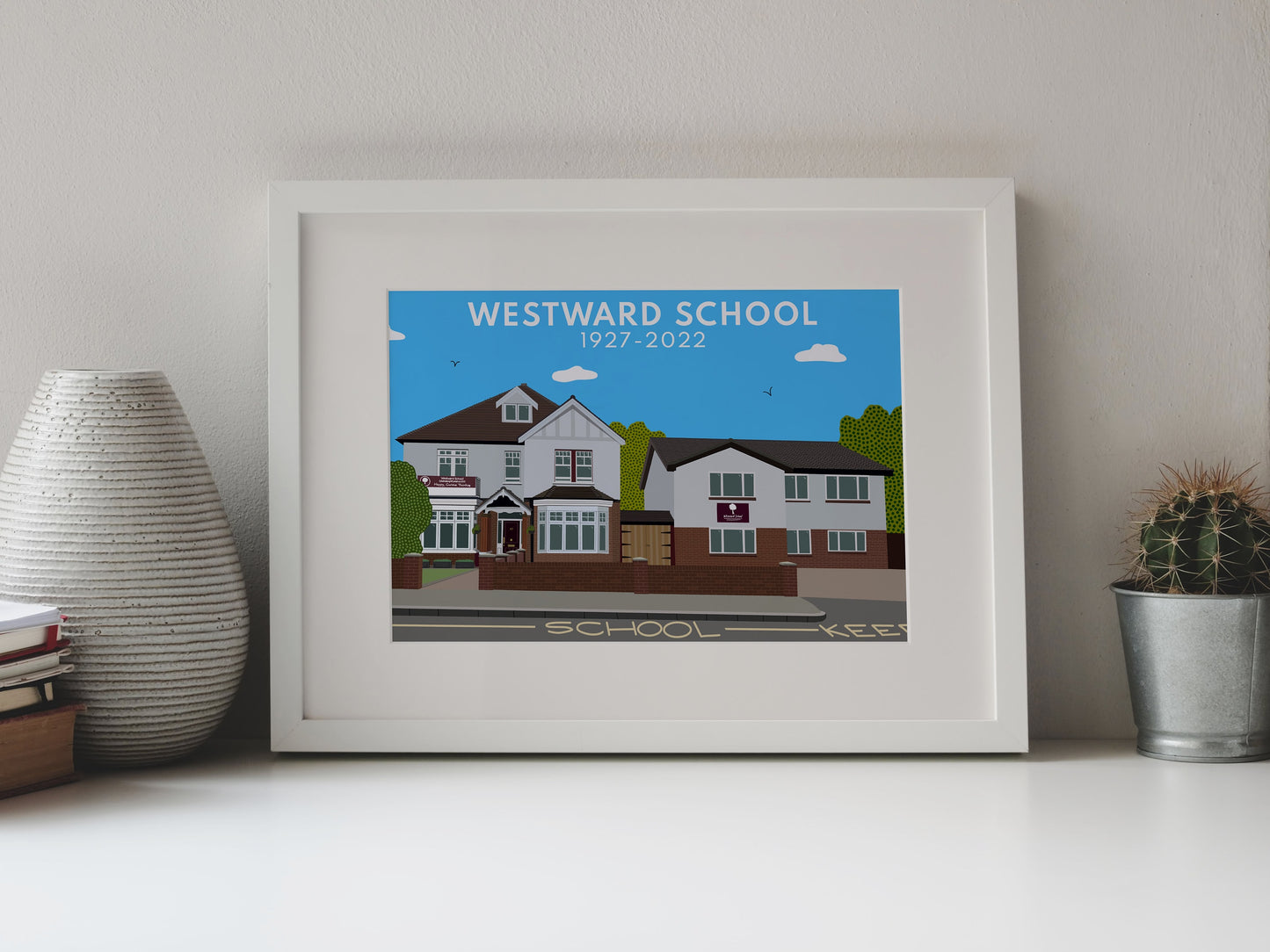 Westward Scool, Walton on Thames  - Art Print