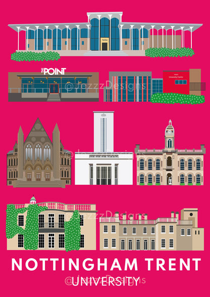 Nottingham Trent University, Collage - Art Print