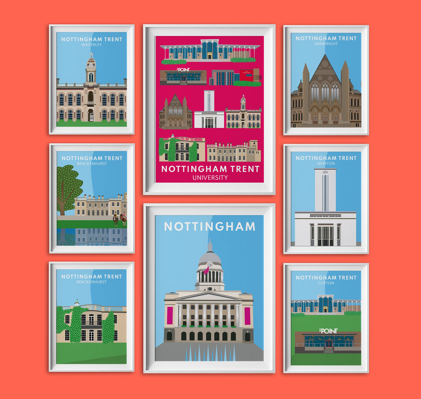 Nottingham Trent University, Collage - Art Print