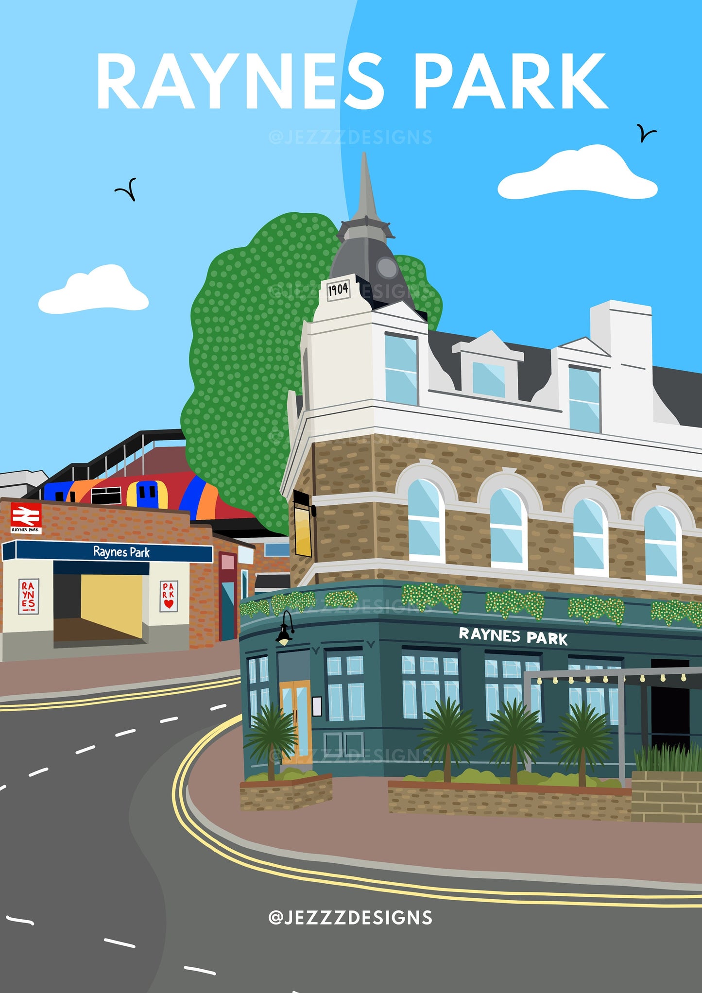 Raynes Park, Art Print